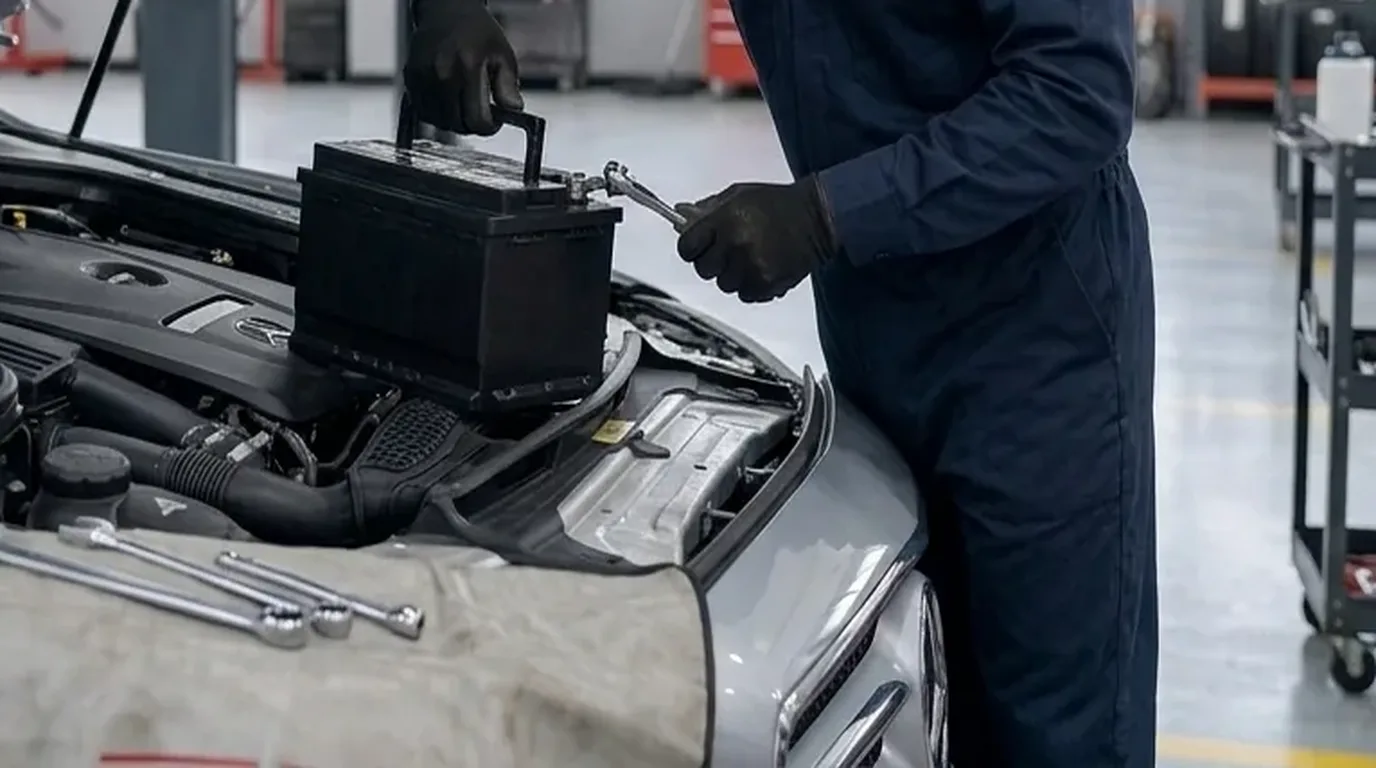 Battery Testing & Replacement at Tyre Masters Auto Care, Mussafah