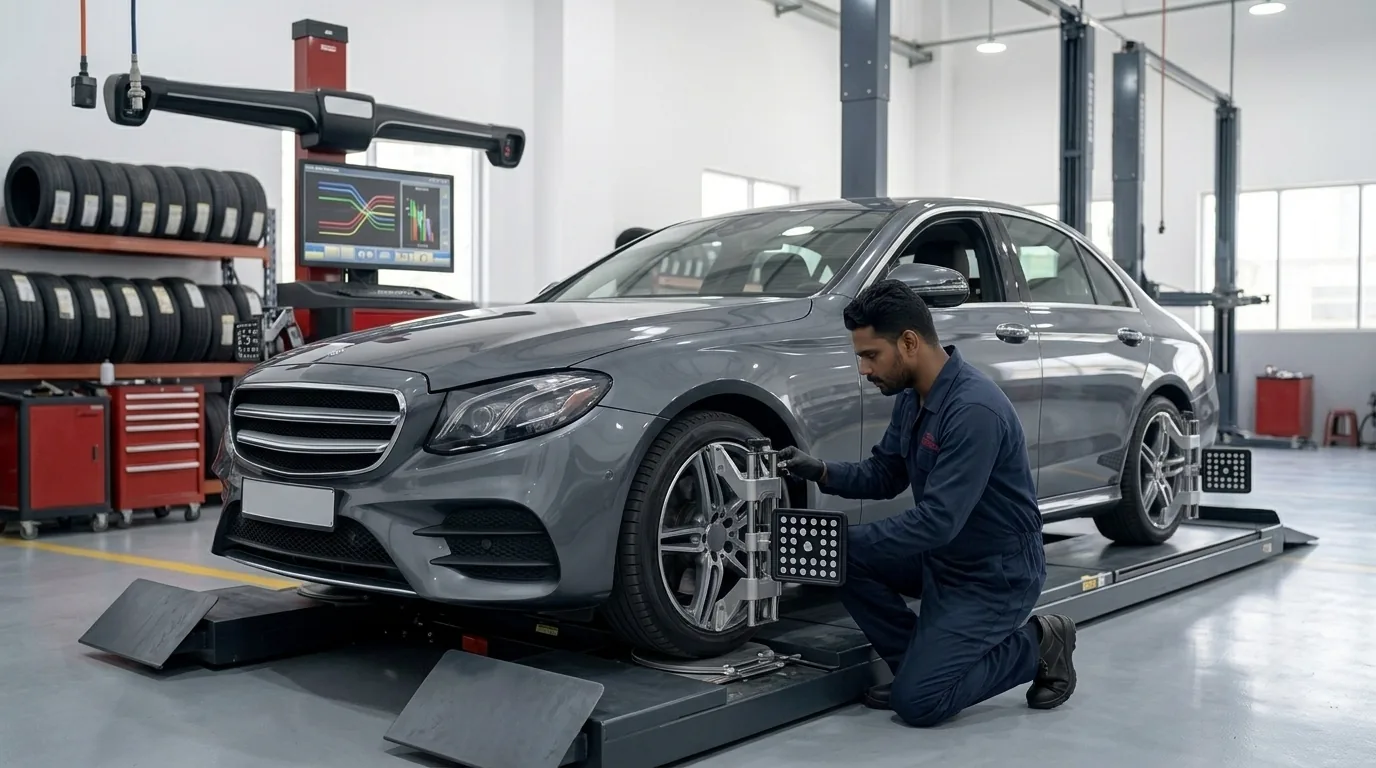 Wheel Alignment & Balancing at Tyre Masters Auto Care, Mussafah